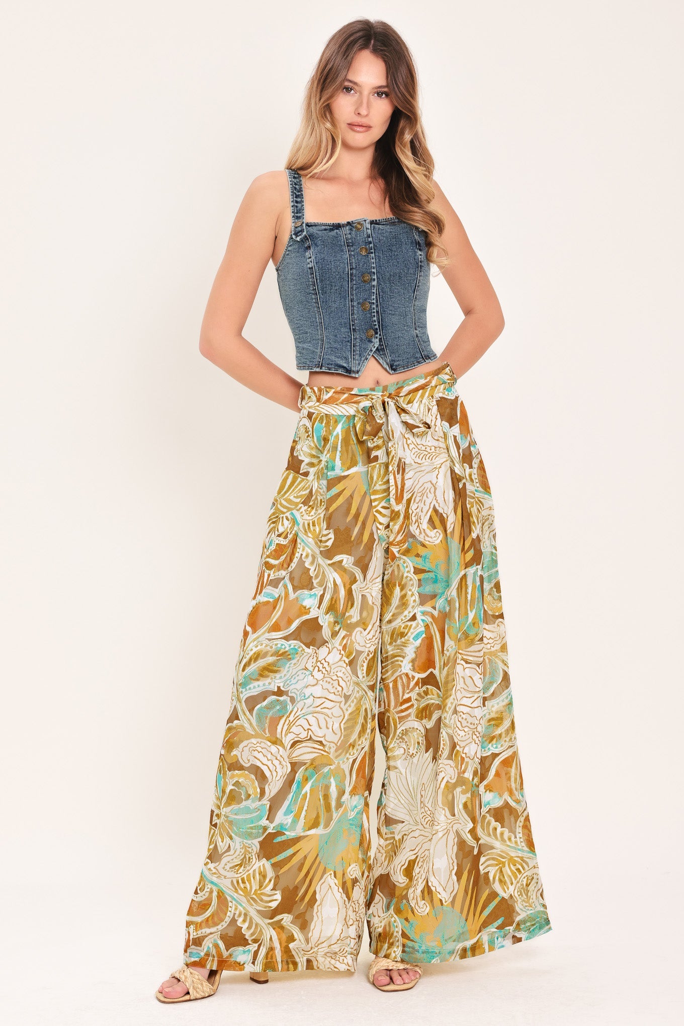 TOP CORSÉ VAQUERO AZUL VINTAGE
