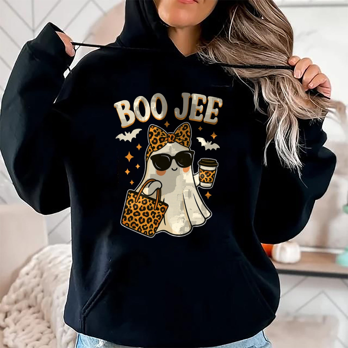Camiseta Fantasma Boo JEE de Halloween para Mujer y Niña - Camiseta de Halloween Boojie - Camiseta/Sudadera Unisex de Halloween - NGHL00