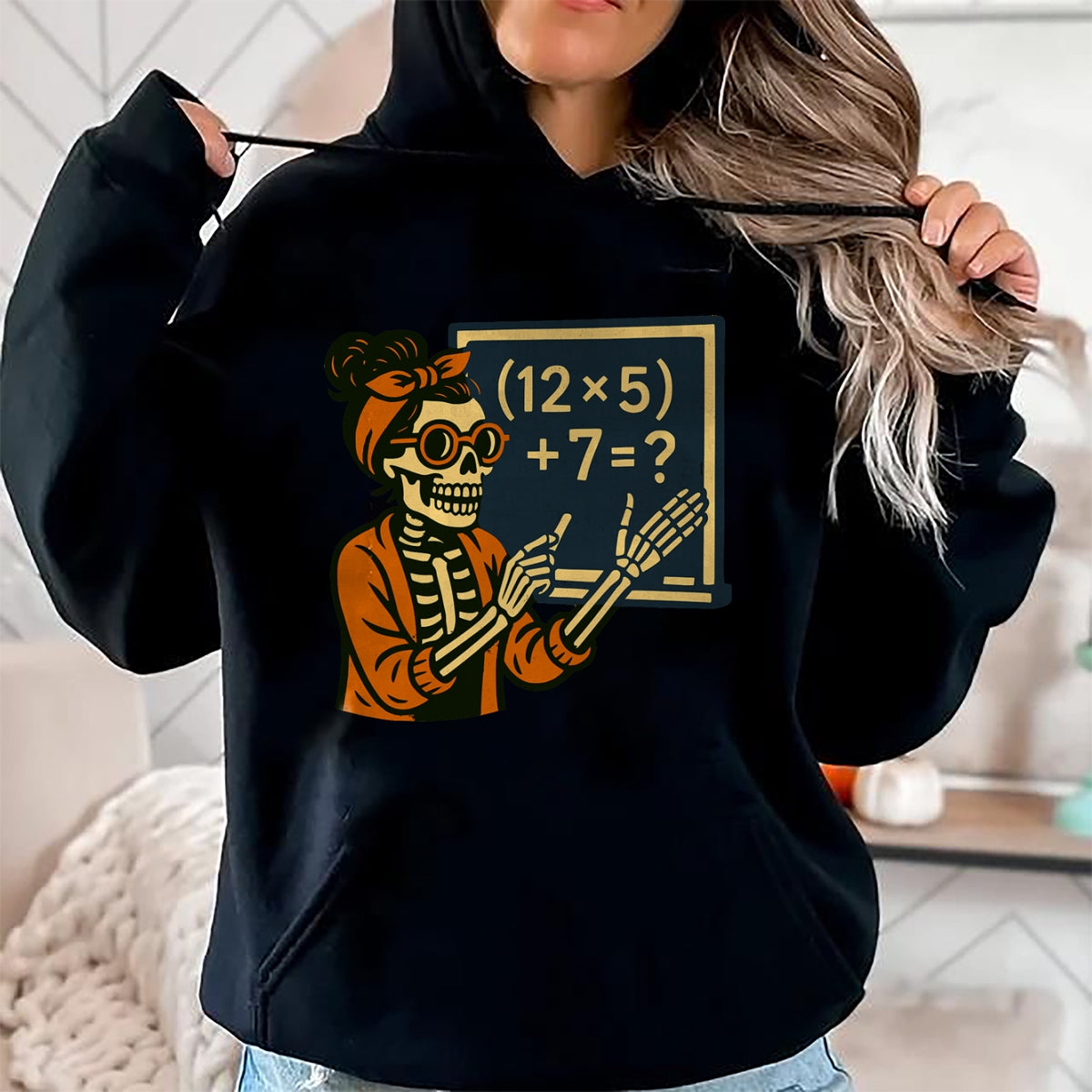 67 Teacher Halloween Skeleton Six Seven Meme Brainrot Math T-Shirt - Camiseta/Sudadera Unisex de Halloween - NGHL00
