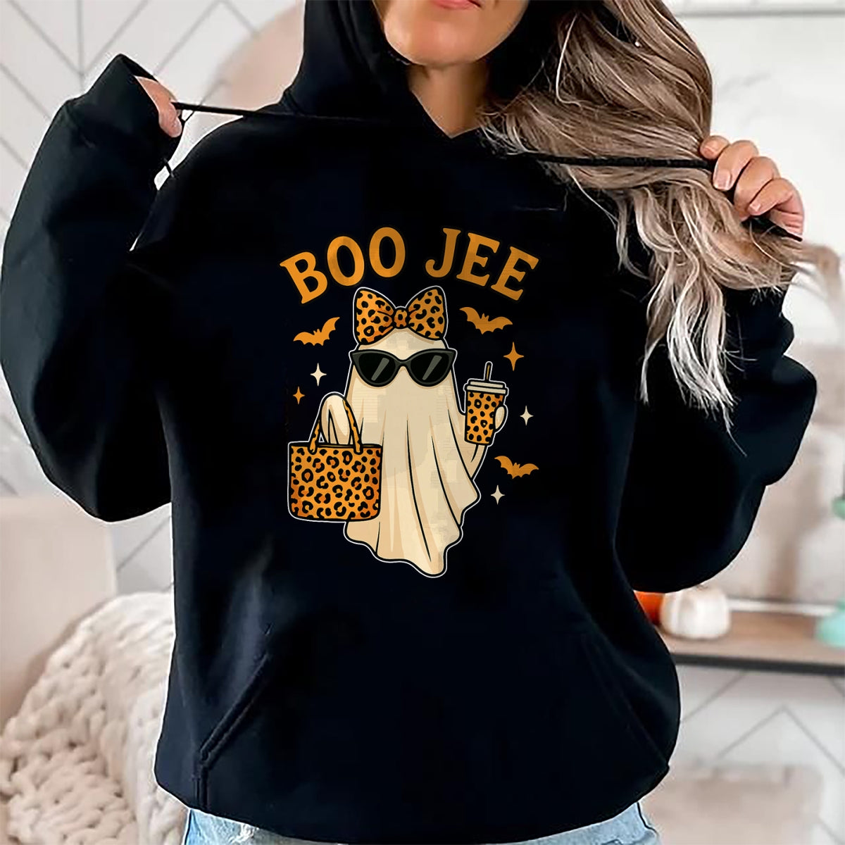 Camiseta de Halloween de Fantasma Boojee para Mujer y Niña - Camiseta de Fantasma Boo JEE para Niños - Camiseta/Sudadera con Capucha Unisex de Halloween - NGHL00