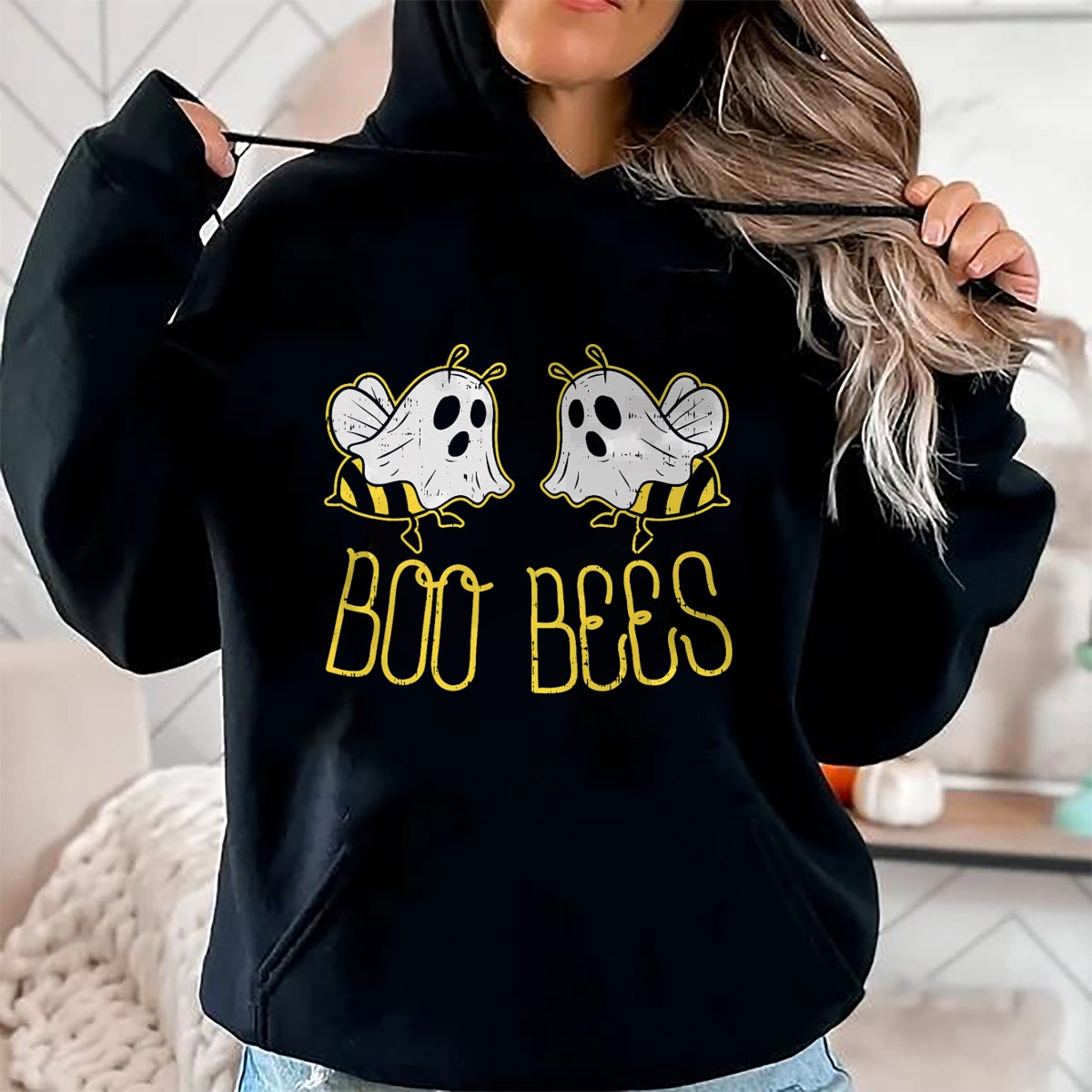 Disfraz divertido de Halloween para parejas de Boo Bees para mujer, camiseta para mujer - Camiseta/Sudadera unisex de Halloween - NGHL00
