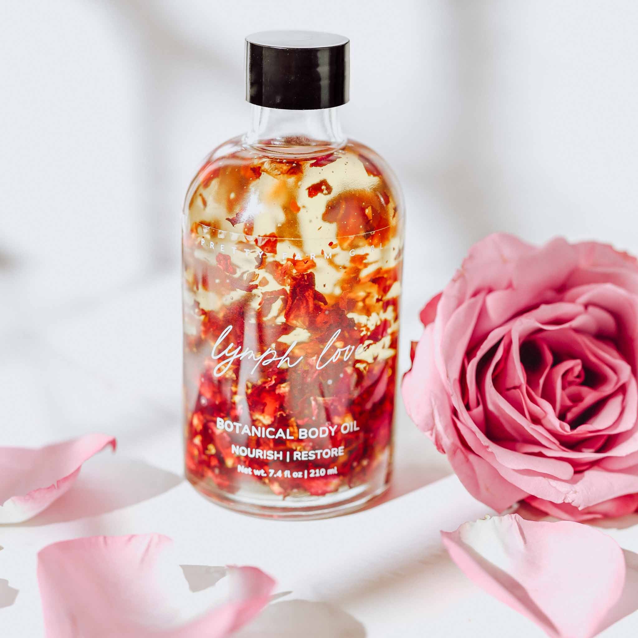 Aceite corporal Lymph Love para masajes