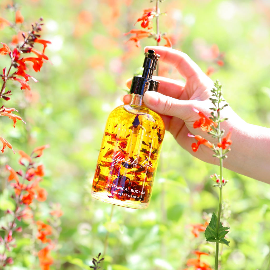 Aceite corporal Lymph Love para masajes
