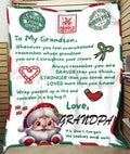 BLANKET FOR GRANDSON – COMFORT & WARMTH GIFT FROM GRANDPA  Sherpa Fleece Quilt Blanket NTTD00 (SKUB10-182)