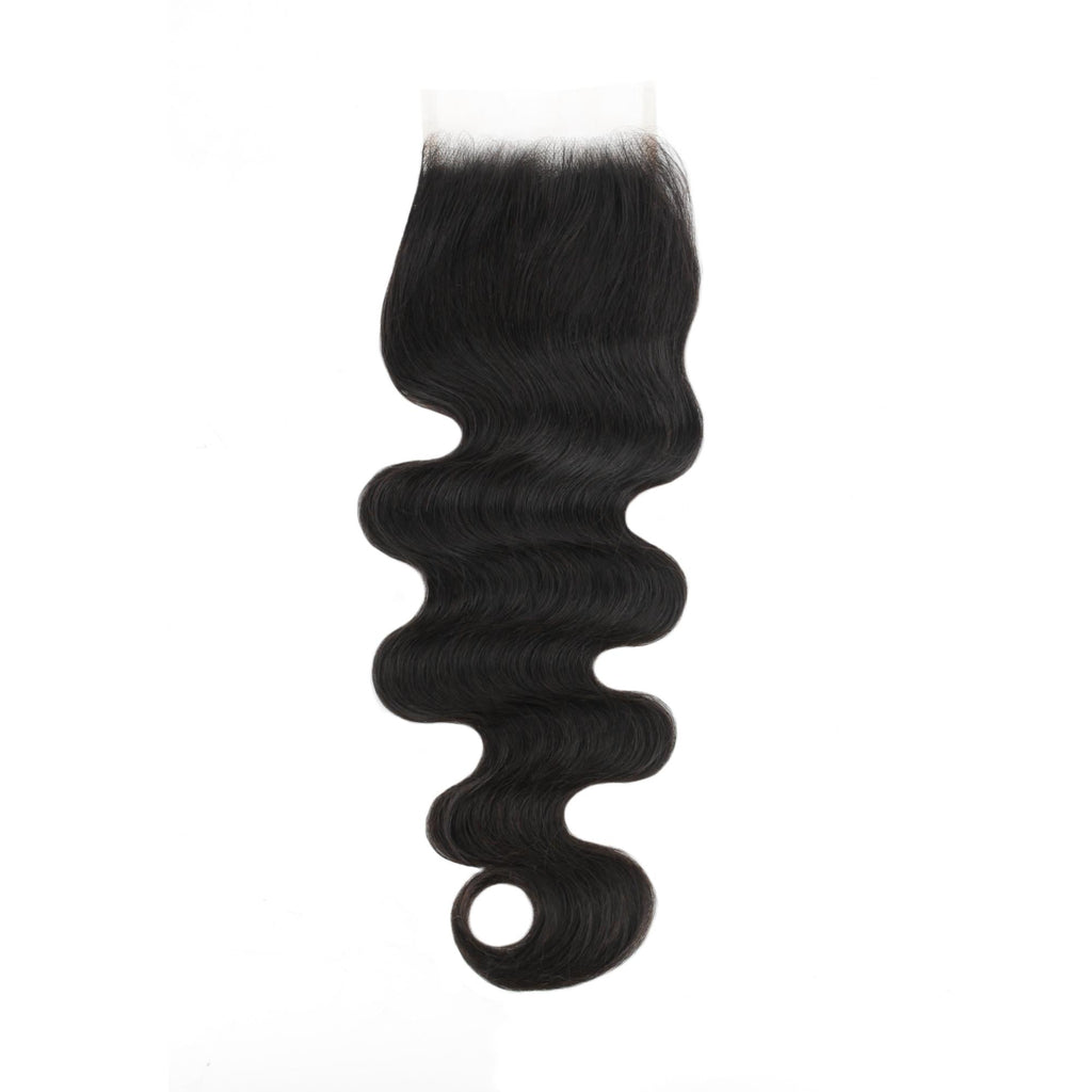 Malaysian Body Wave 4x4 Transparent Lace Human Hair Closure