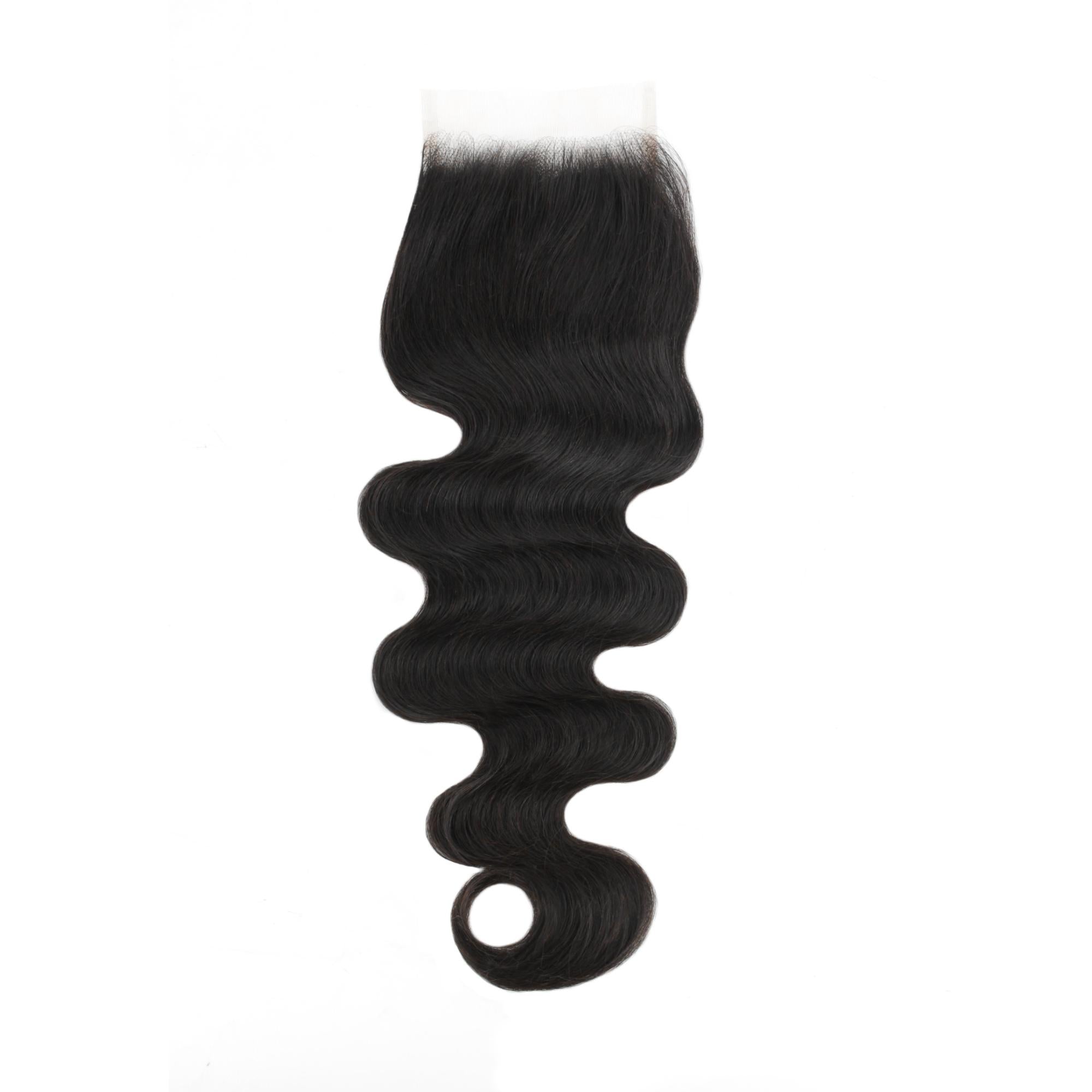 Malaysian Body Wave 4x4 Transparent Lace Human Hair Closure