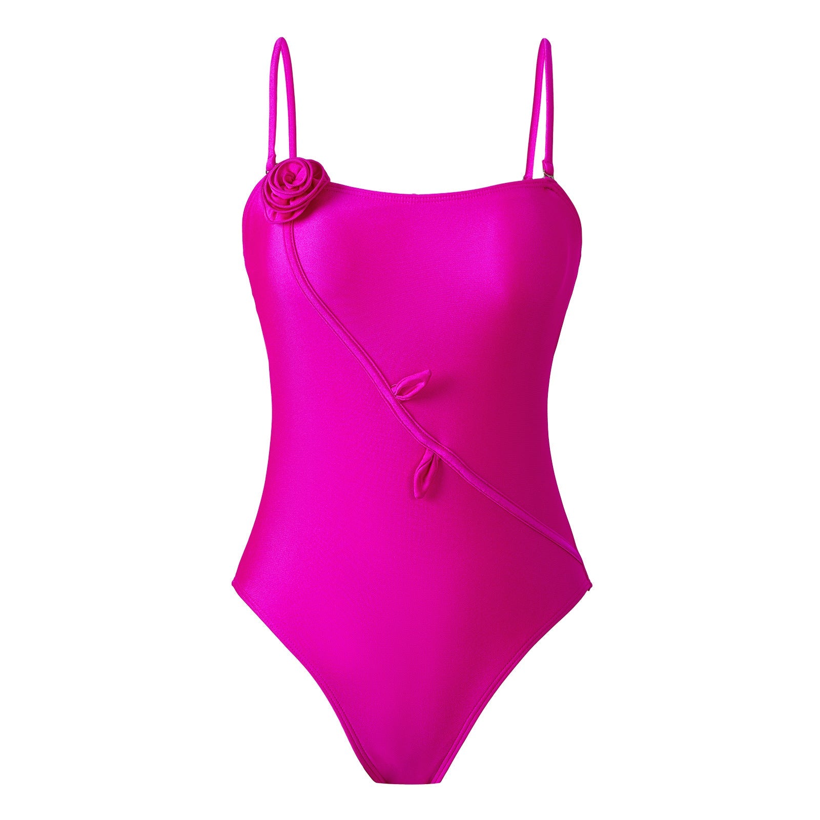 Traje de baño de una pieza floral 3D tridimensional para mujer, sexy, tipo vestido