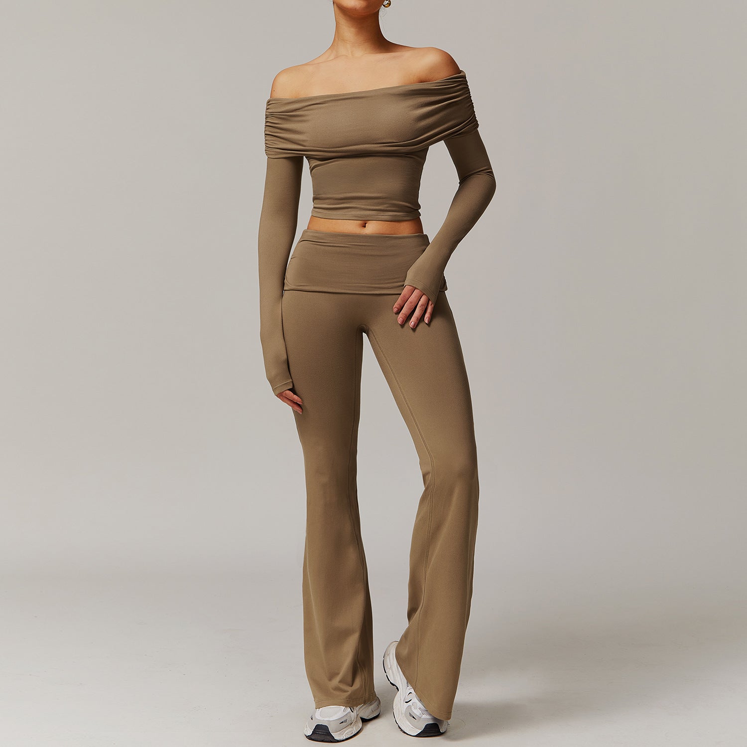 Sollinarry Yoga Cepillado Ropa de Yoga Casual Cómoda para Mujer Conjunto Deportivo para Correr y Entrenamientos