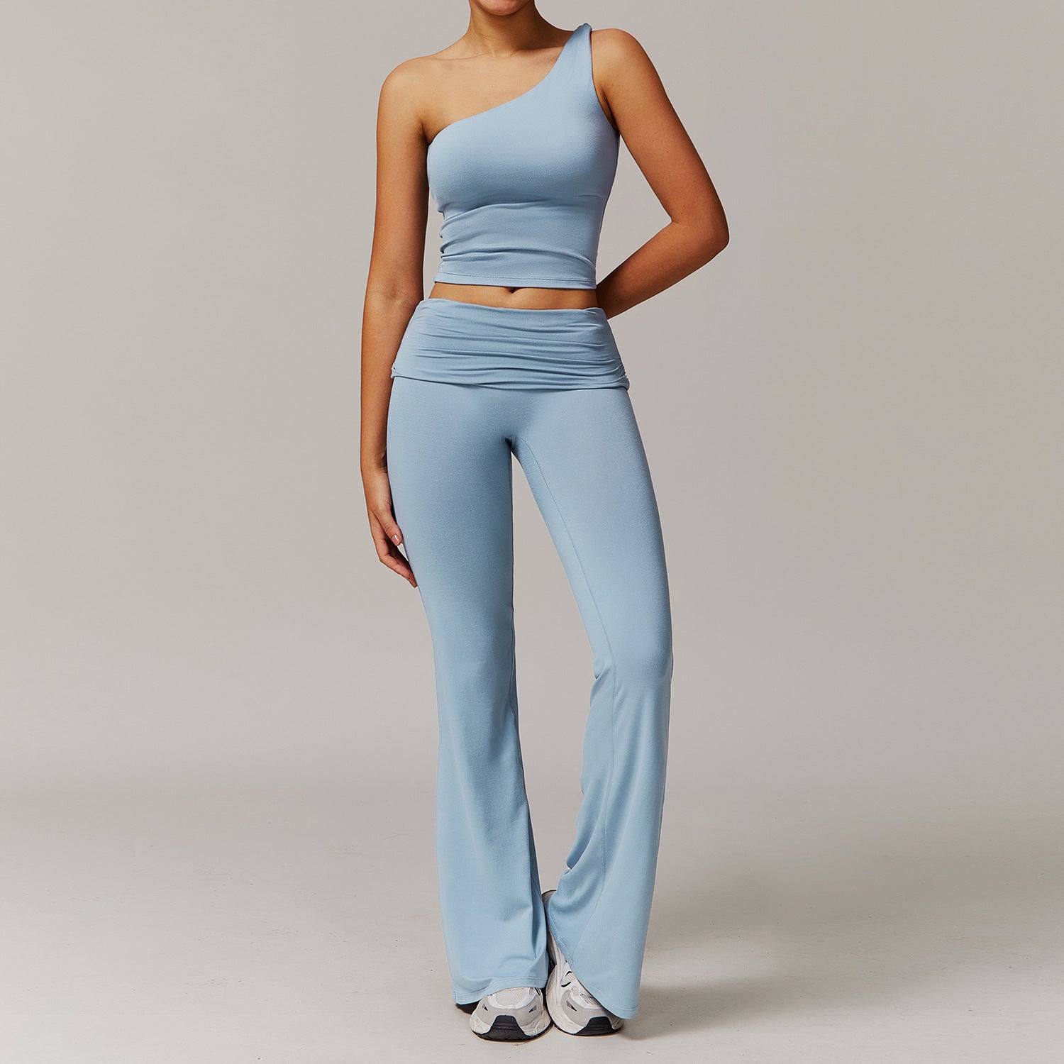 Sollinarry Yoga Cepillado Ropa de Yoga Casual Cómoda para Mujer Conjunto Deportivo para Correr y Entrenamientos