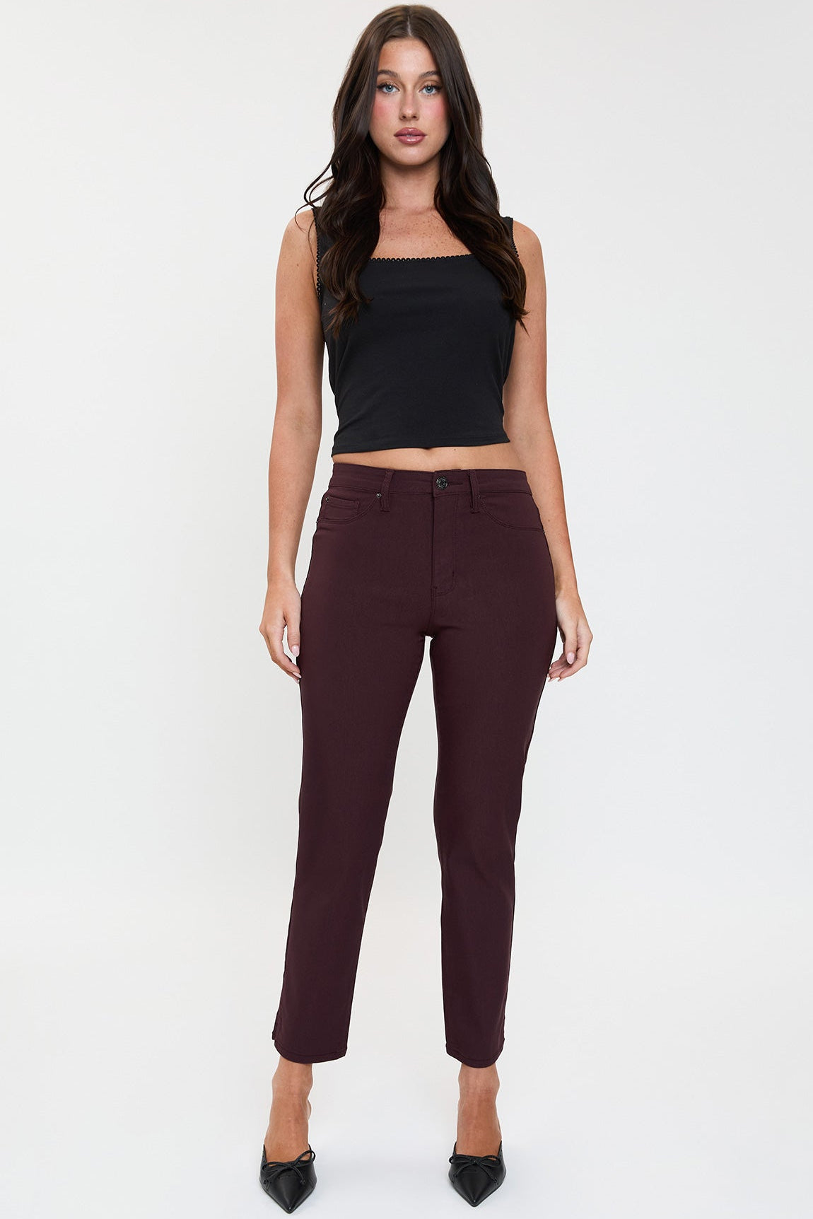 Pantalones Rectos Cortos Hiperelásticos para Mujer