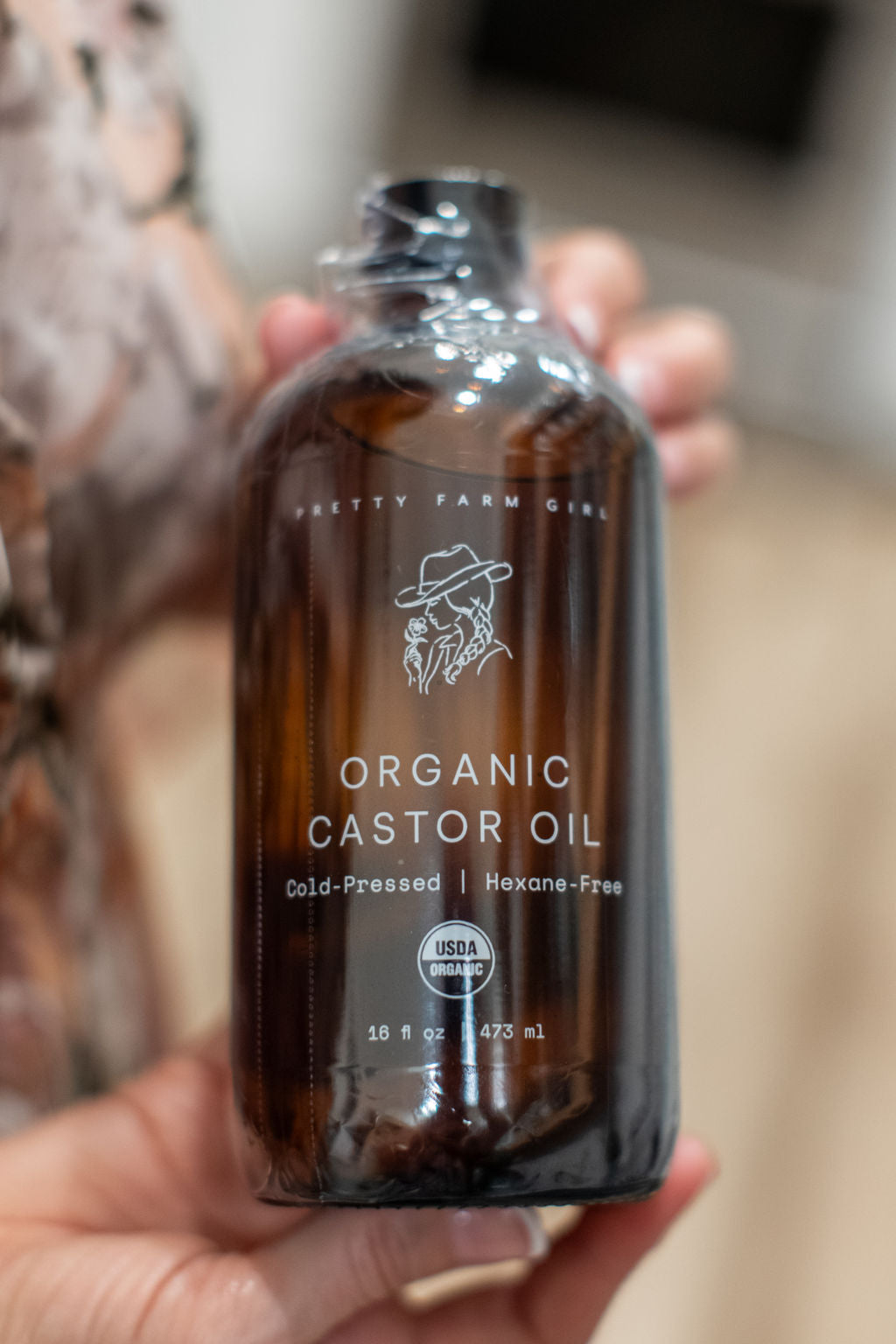 Aceite de ricino orgánico puro + paquete de paños