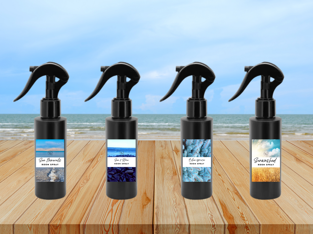 Colección de Sprays Ambientales Masculinos – Sprays Ambientales y Para Ropa Artesanales con Aromas Atrevidos y Sofisticados Como Speakeasy, Obsidiana y Eucalipto Bergamota