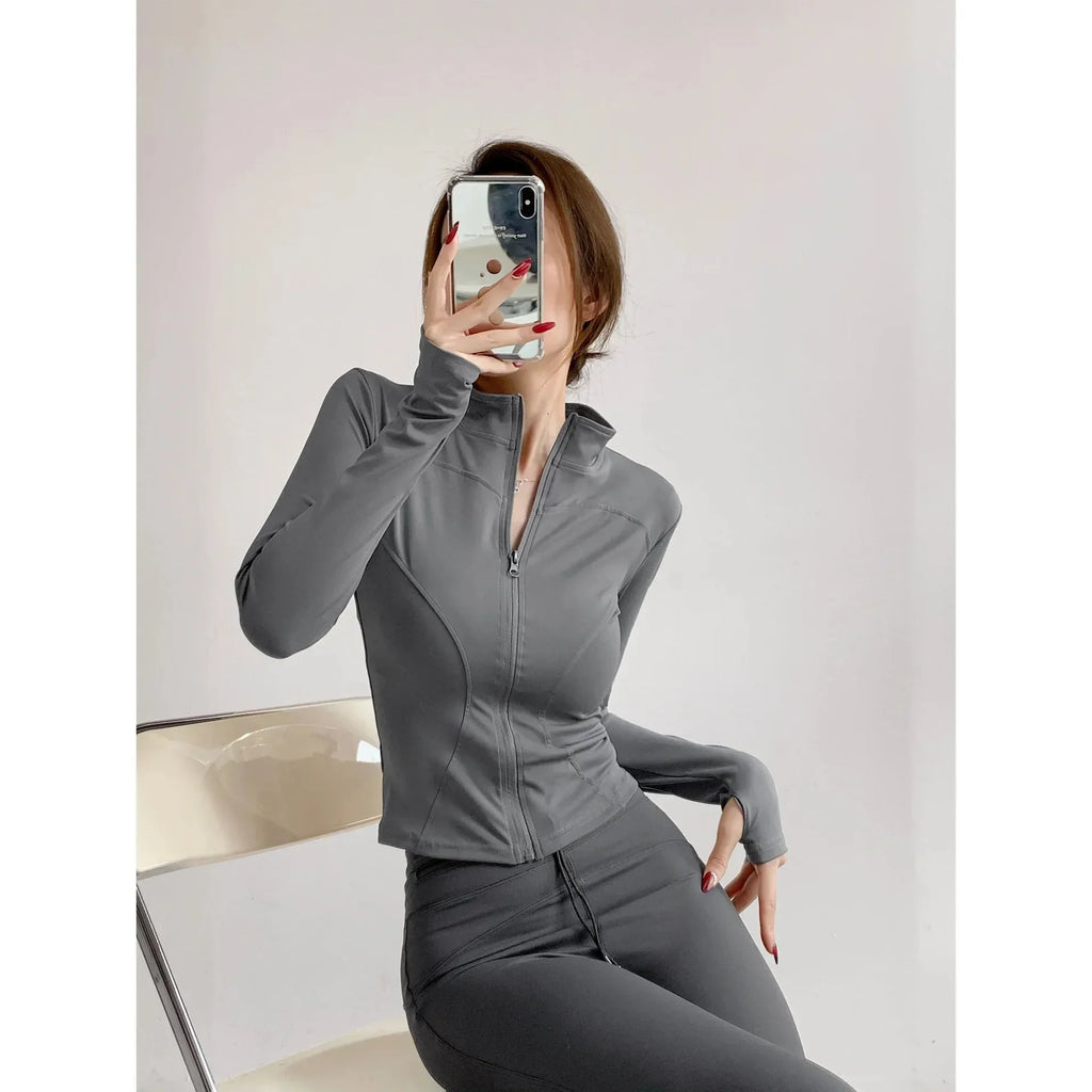 Sun Quick-Drying Zip-Up Sports Jacket Women S-3XL