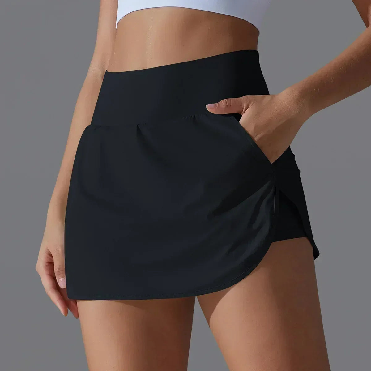 Pantalones cortos de yoga Una-Shop de cintura alta con bolsillos para mujer, ropa deportiva push up, leggings para fitness, ropa deportiva para gimnasio