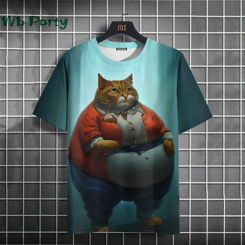 Cat Print shirts - Y2K Graphic T-Shirt