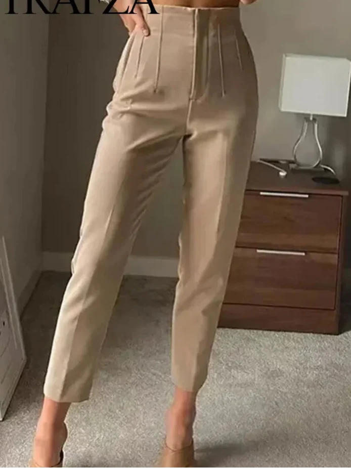 Women’s High Waist Slim Trousers