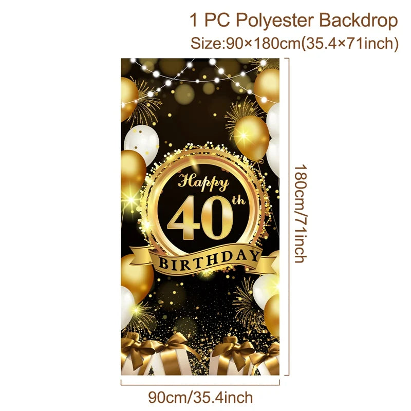 Happy Birthday Background 18 21 30 40 50 60 Birthday Party Decoration Birthday Banner Hanging Flag 30th Birthday Backdrop Decor