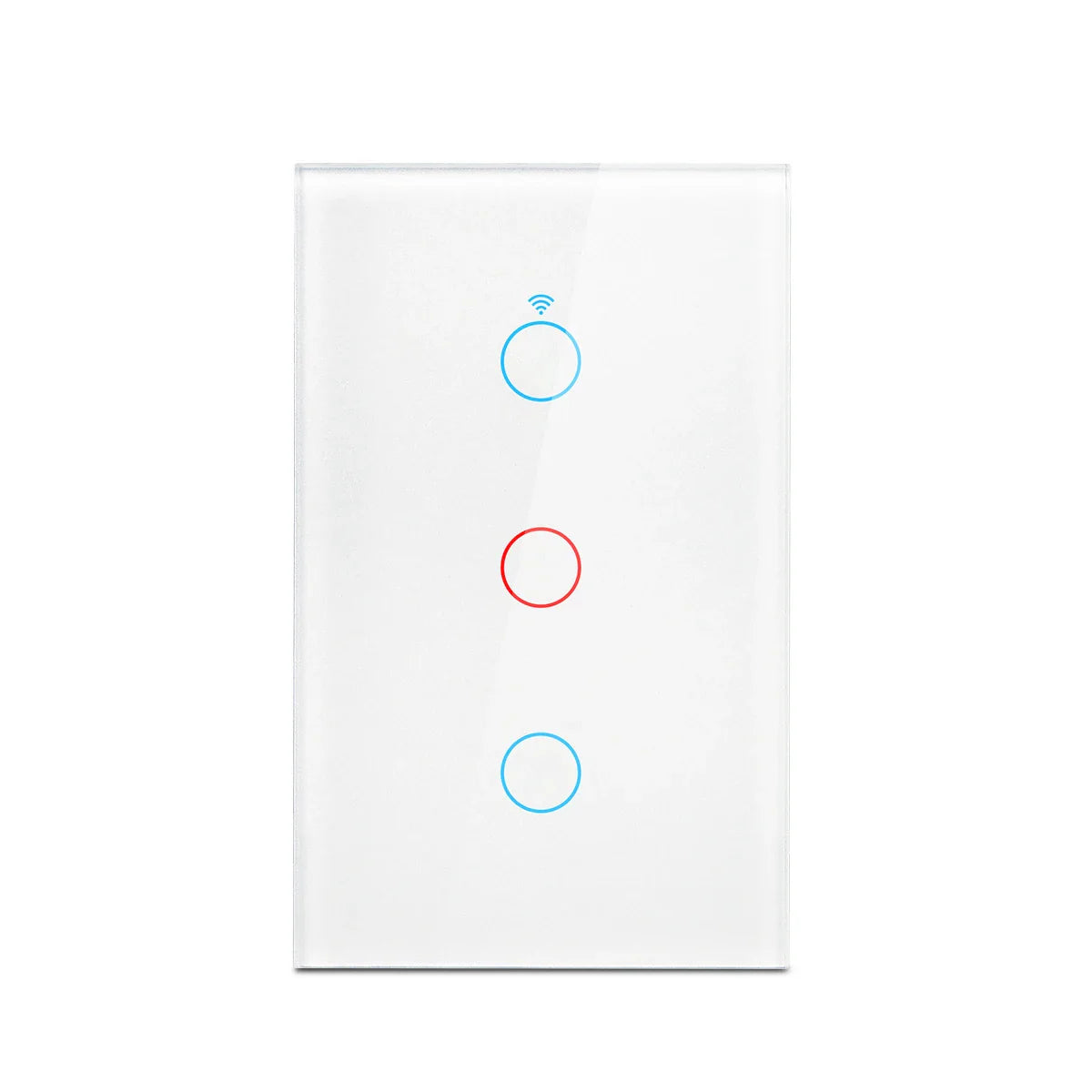 Interruptores inteligentes Tuya (EE. UU.) con cable neutro/sin cable neutro necesario, interruptor de luz táctil WiFi de 1/2/3/4 grupos, funciona con Alexa Google Home