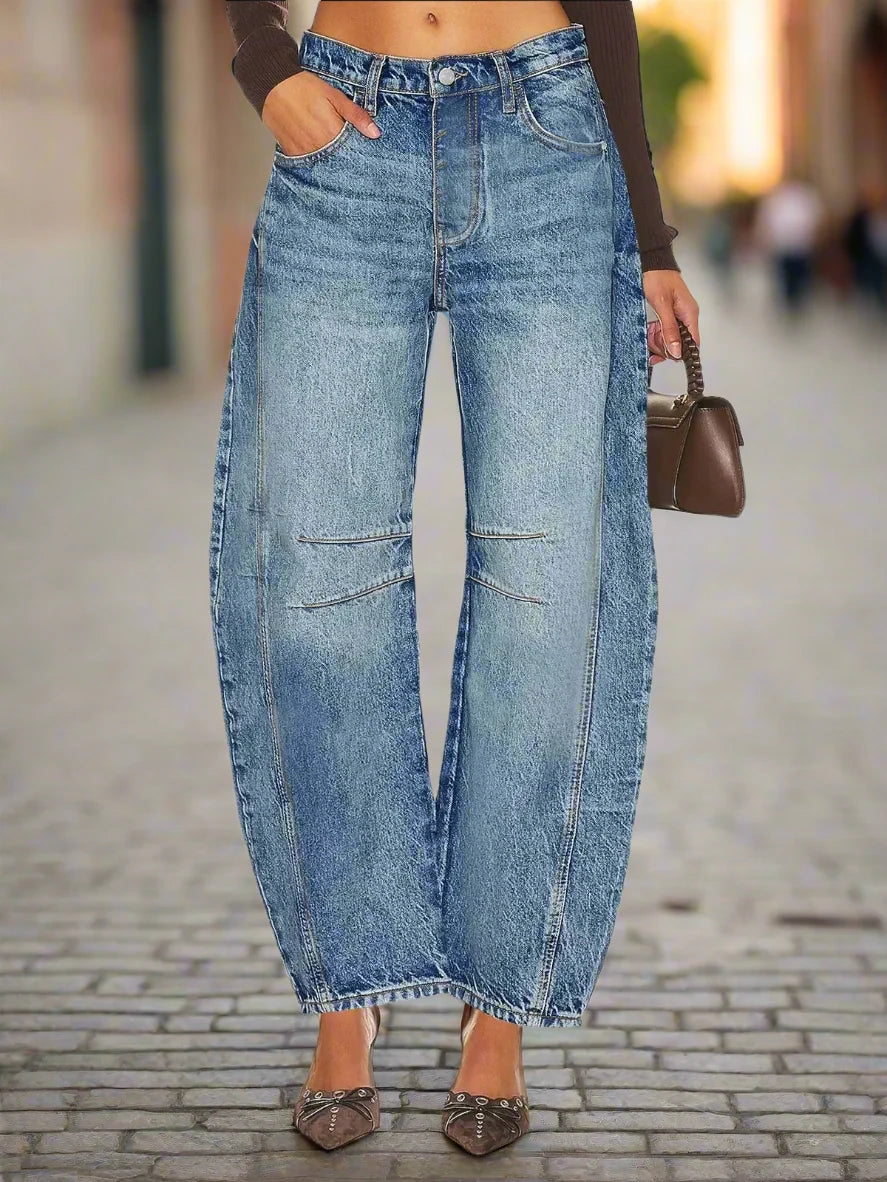 Women’s Elastic Waist High Waisted Jeans