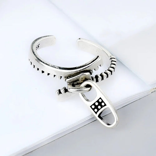 925 Sterling Silver Geometry Zipper Engagement Rings For Women Ladies Luxury Designer Jewelry Accessories Jewellery
