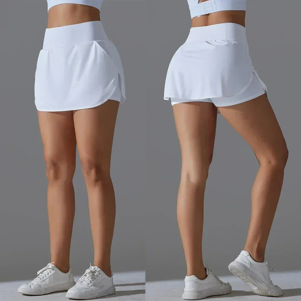 Pantalones cortos de yoga Una-Shop de cintura alta con bolsillos para mujer, ropa deportiva push up, leggings para fitness, ropa deportiva para gimnasio