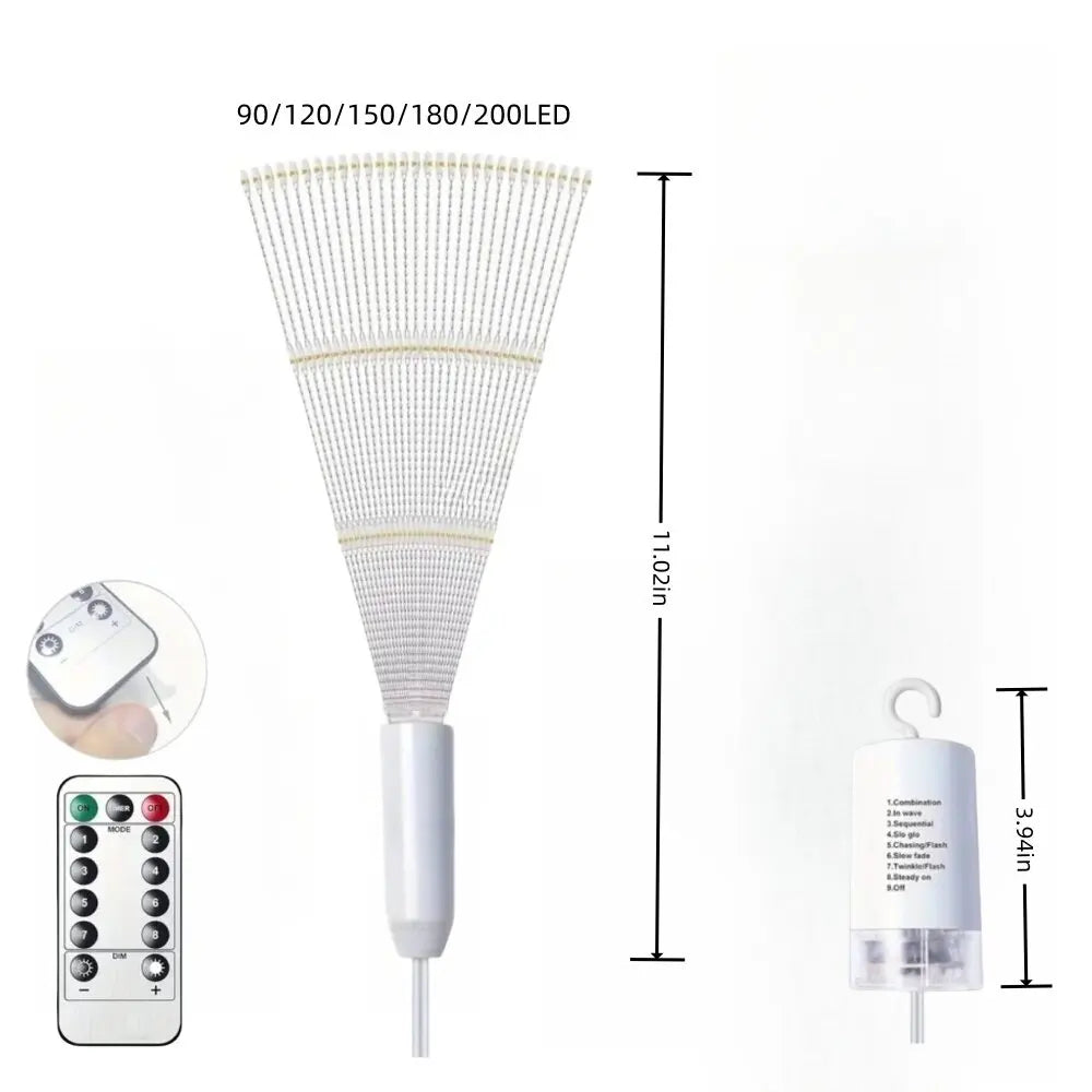 Hanging Firework Light 8 Mode Remote Control Battery Powered Fairy Light,Decoration Lights For Garden,Yard,Holiday,Wedding,Party