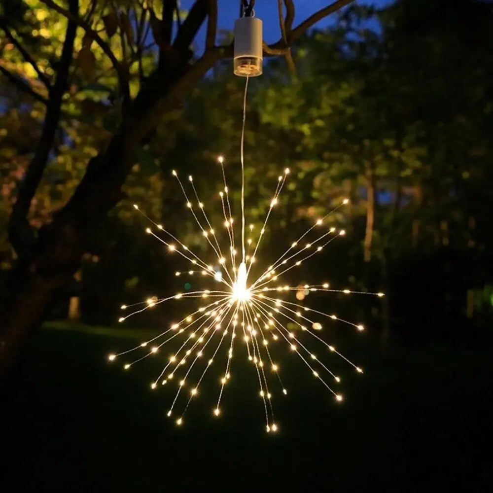 Hanging Firework Light 8 Mode Remote Control Battery Powered Fairy Light,Decoration Lights For Garden,Yard,Holiday,Wedding,Party