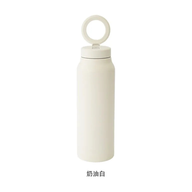 Termo deportivo pintado, botella al vacío de 710 ml con soporte magnético para teléfono | Botella de agua de acero inoxidable