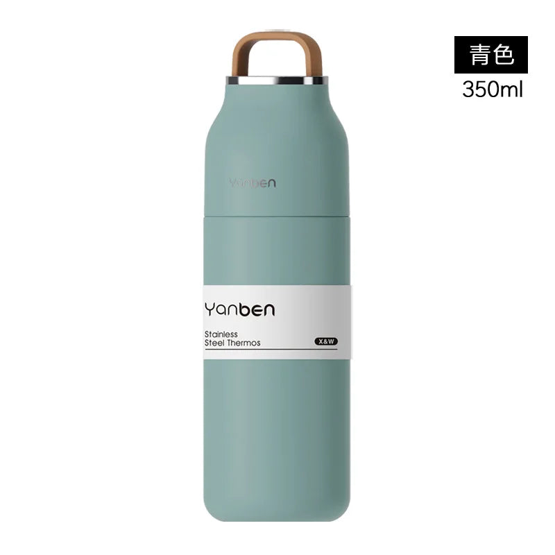 Vaso termo de acero inoxidable de doble pared de 500 ml | Vaso portátil para deportes al aire libre