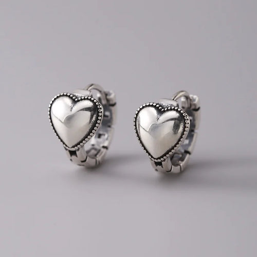 925 Sterling Silver Heart Ring Earrings For Women Wedding Luxury Jewelry Friends Gift Jewellery Free Delivery Argent 925