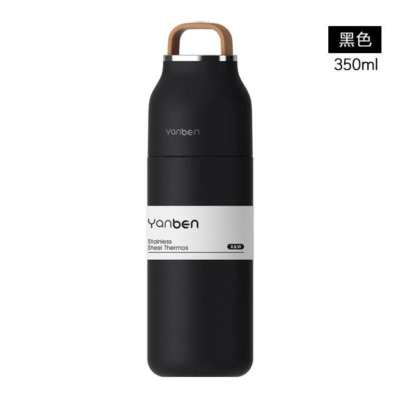 Vaso termo de acero inoxidable de doble pared de 500 ml | Vaso portátil para deportes al aire libre