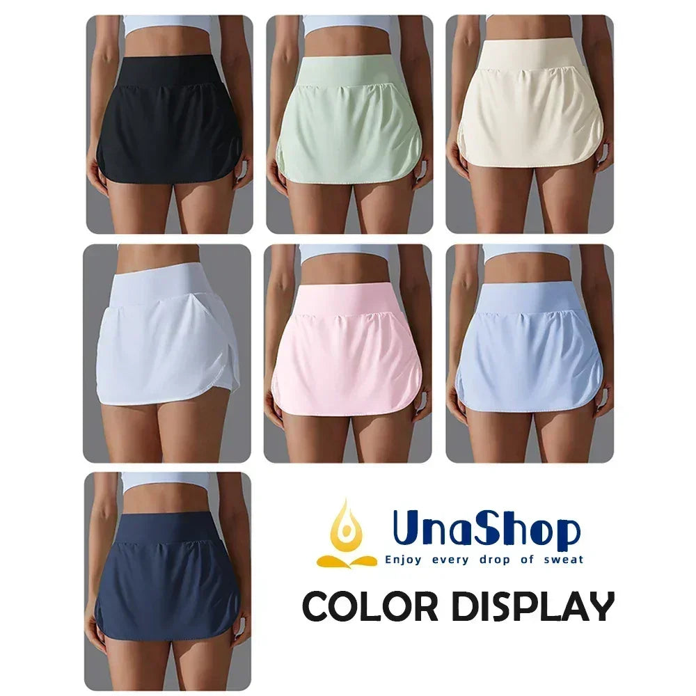Pantalones cortos de yoga Una-Shop de cintura alta con bolsillos para mujer, ropa deportiva push up, leggings para fitness, ropa deportiva para gimnasio