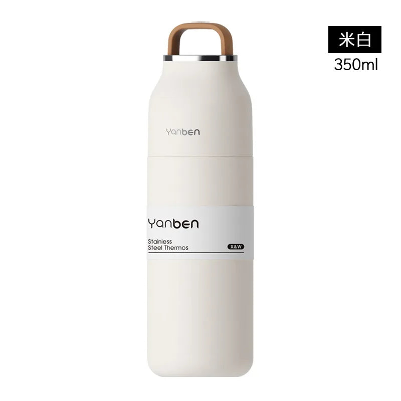 Vaso termo de acero inoxidable de doble pared de 500 ml | Vaso portátil para deportes al aire libre