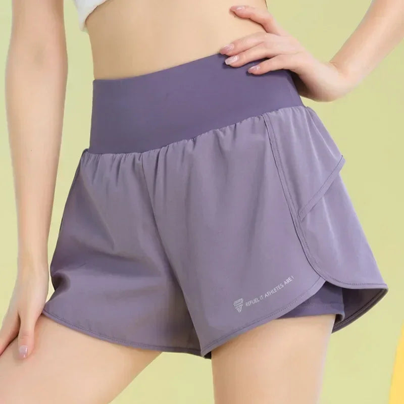 Pantalones cortos de yoga PHIGEER para mujer, ligeros, para gimnasio, ciclismo, entrenamiento, con bolsillo, transpirables, para correr, ropa deportiva