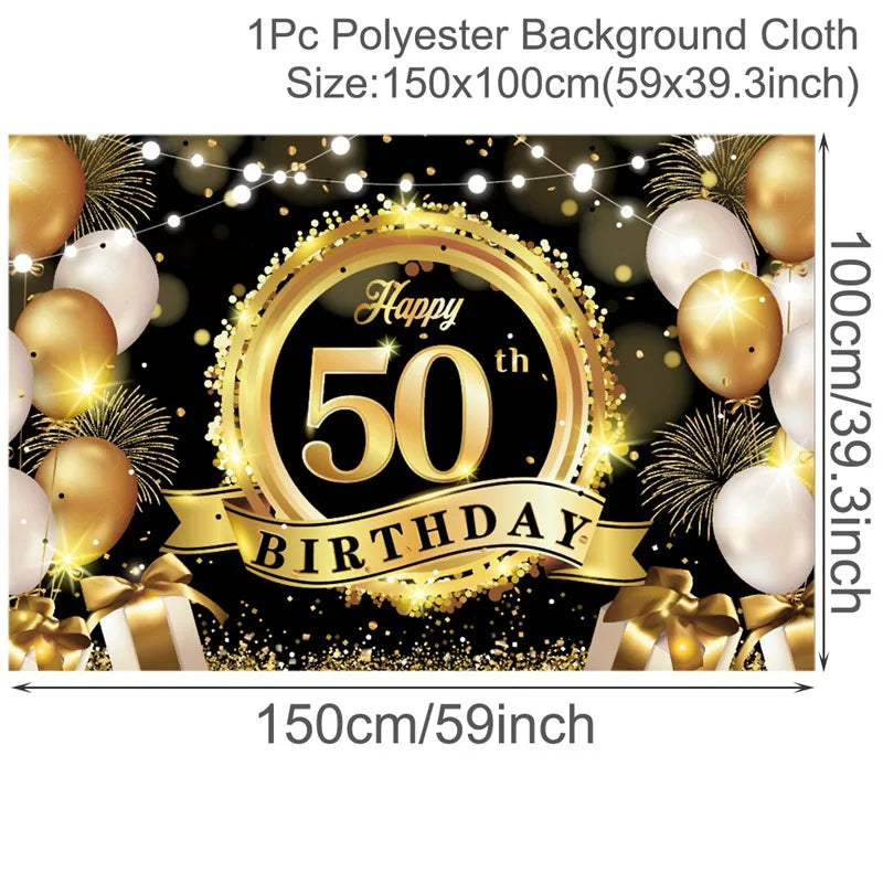 Happy Birthday Background 18 21 30 40 50 60 Birthday Party Decoration Birthday Banner Hanging Flag 30th Birthday Backdrop Decor