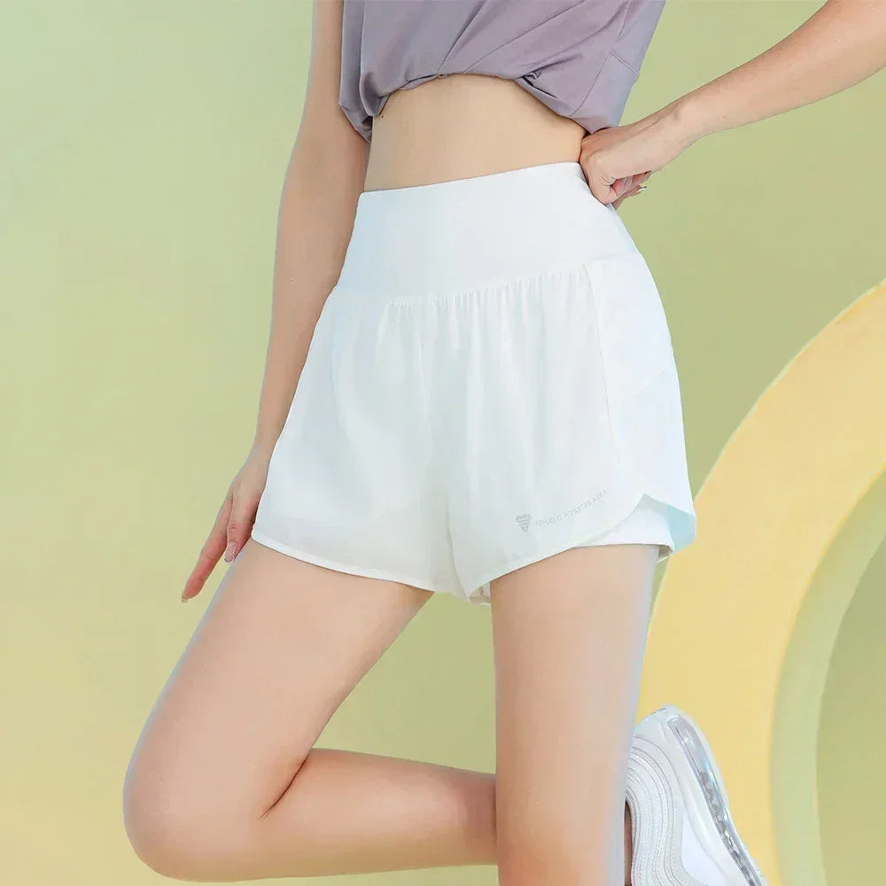 Pantalones cortos de yoga PHIGEER para mujer, ligeros, para gimnasio, ciclismo, entrenamiento, con bolsillo, transpirables, para correr, ropa deportiva