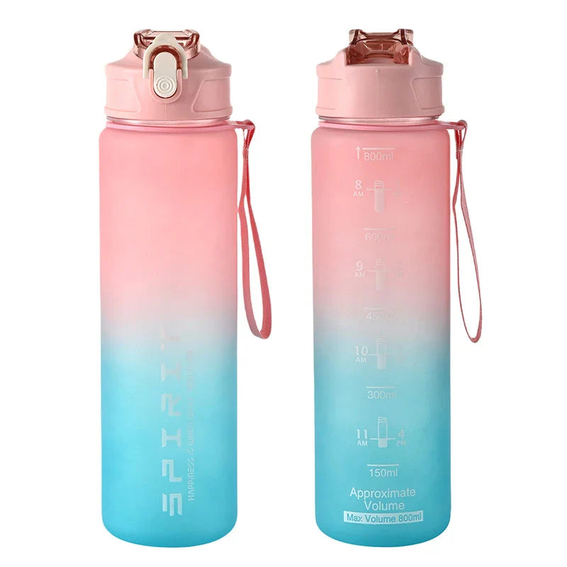 Peace botella de agua deportiva de gran capacidad de 800 ml | Vaso de plástico a prueba de fugas para gimnasio, actividades al aire libre y viajes
