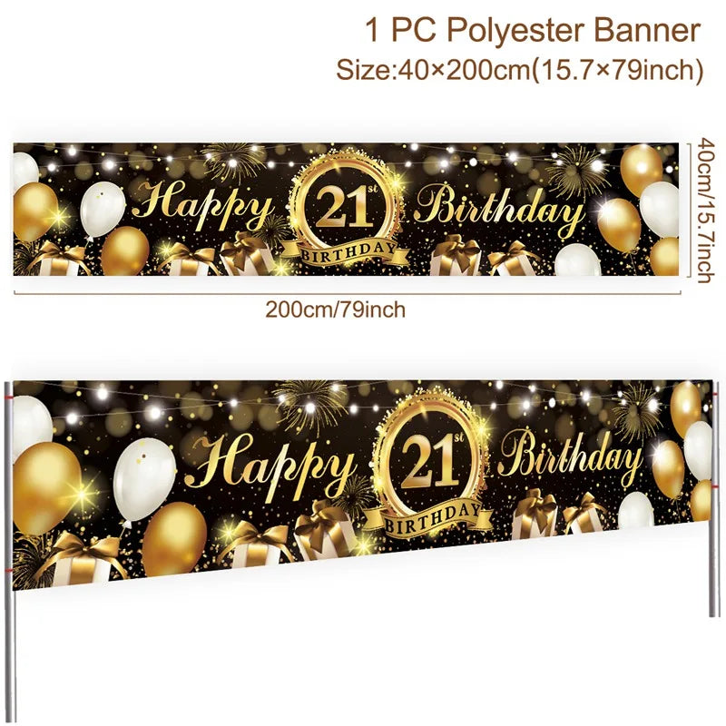 Happy Birthday Background 18 21 30 40 50 60 Birthday Party Decoration Birthday Banner Hanging Flag 30th Birthday Backdrop Decor