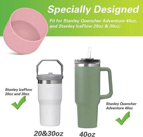 75mm Silicone Boot Bottom Sleeve Cover for Stanley 40oz Tumbler Quencher | Protective Cup Accessory