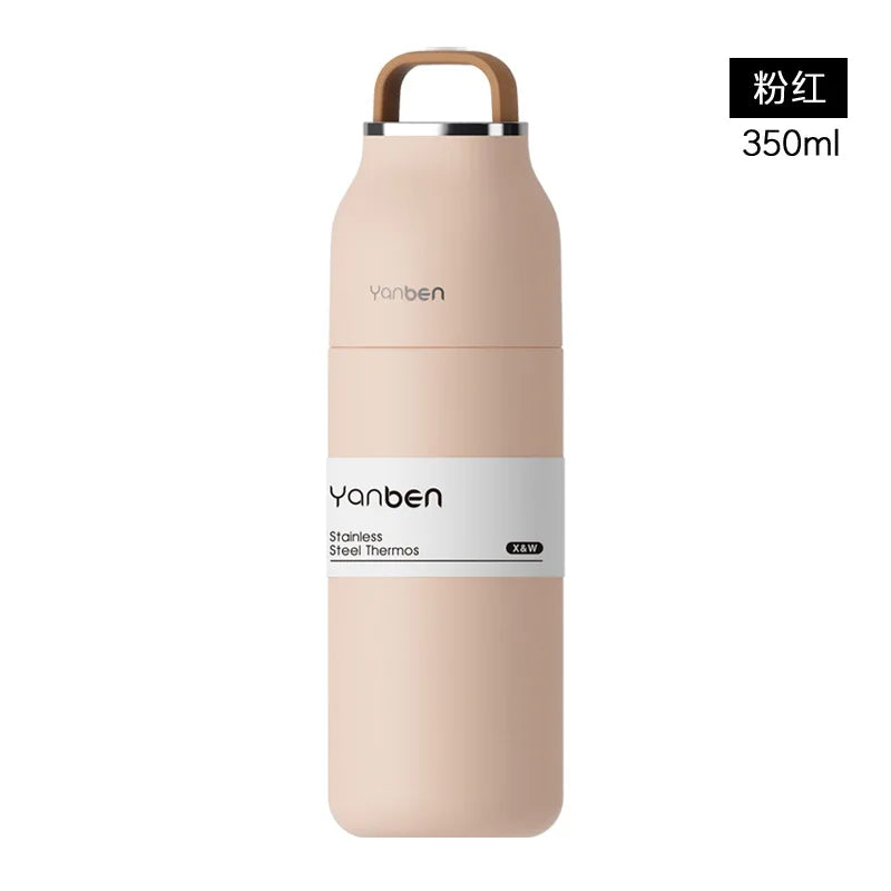 Vaso termo de acero inoxidable de doble pared de 500 ml | Vaso portátil para deportes al aire libre
