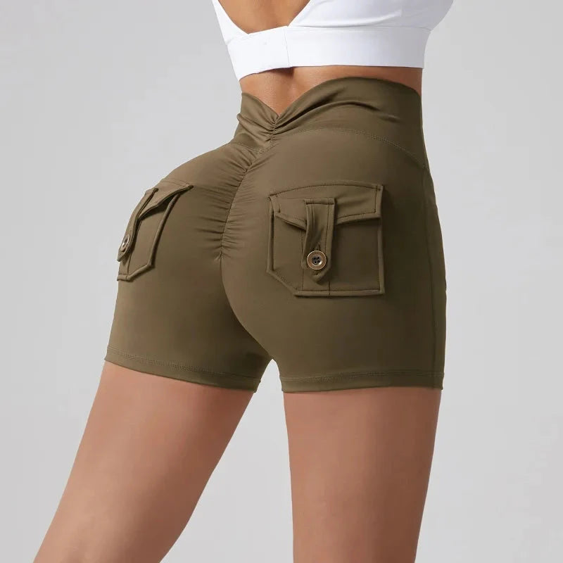 🍑 Wrinkled High-Waist Pocket Leggings for Women