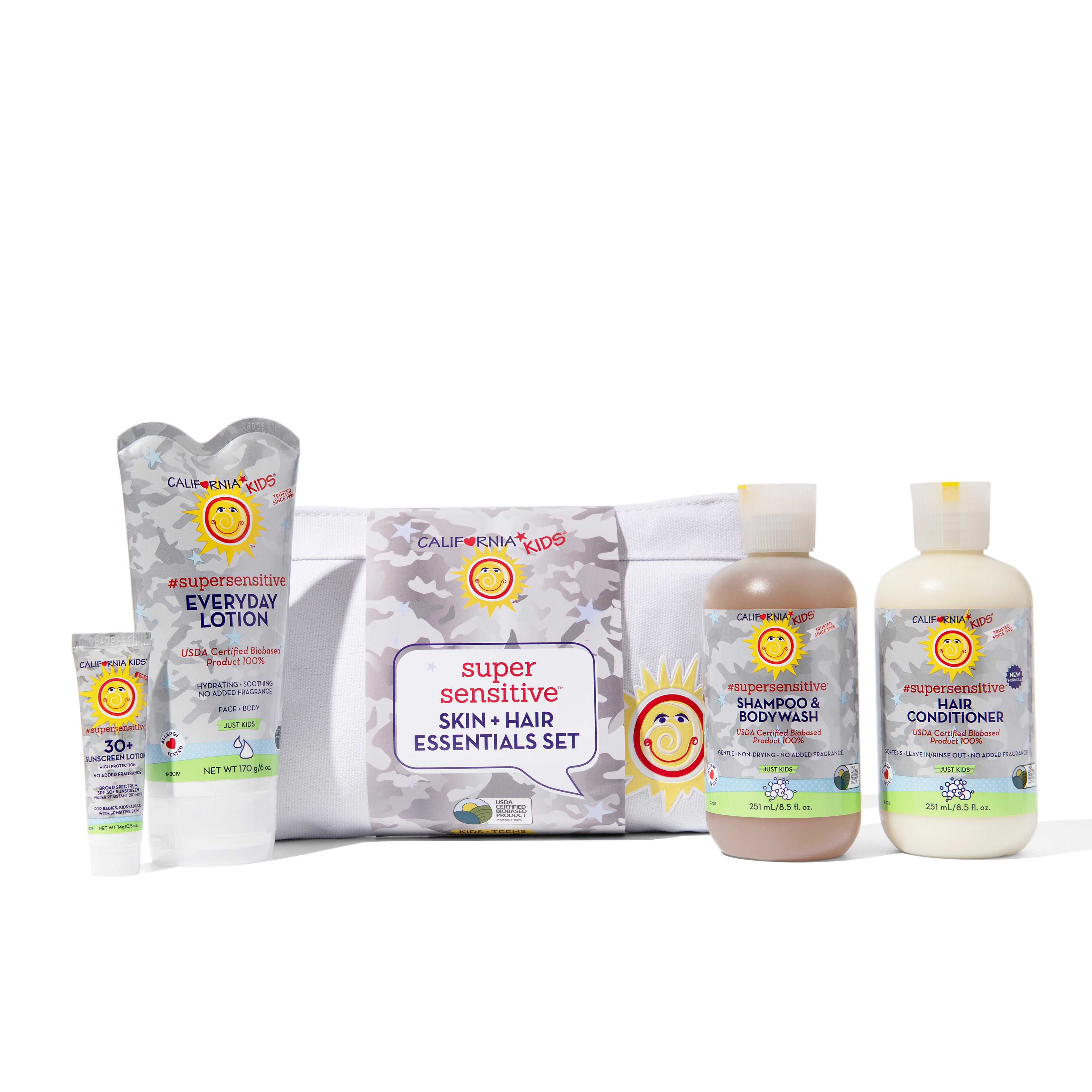 Set Esenciales #supersensitive™ para Niños California Kids®