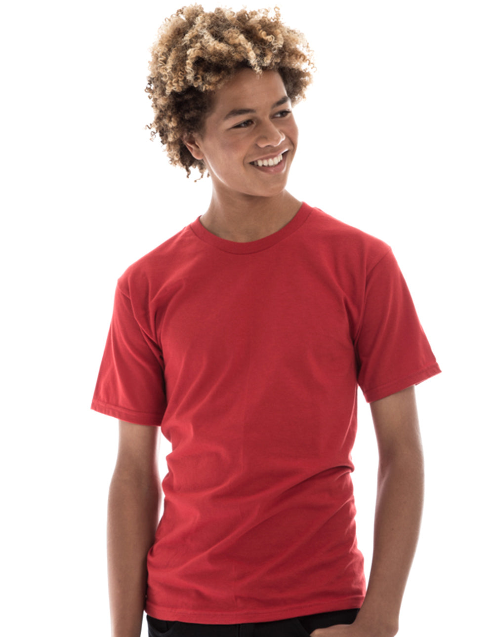 Camiseta retro de cuello redondo hilada en anillo 2100