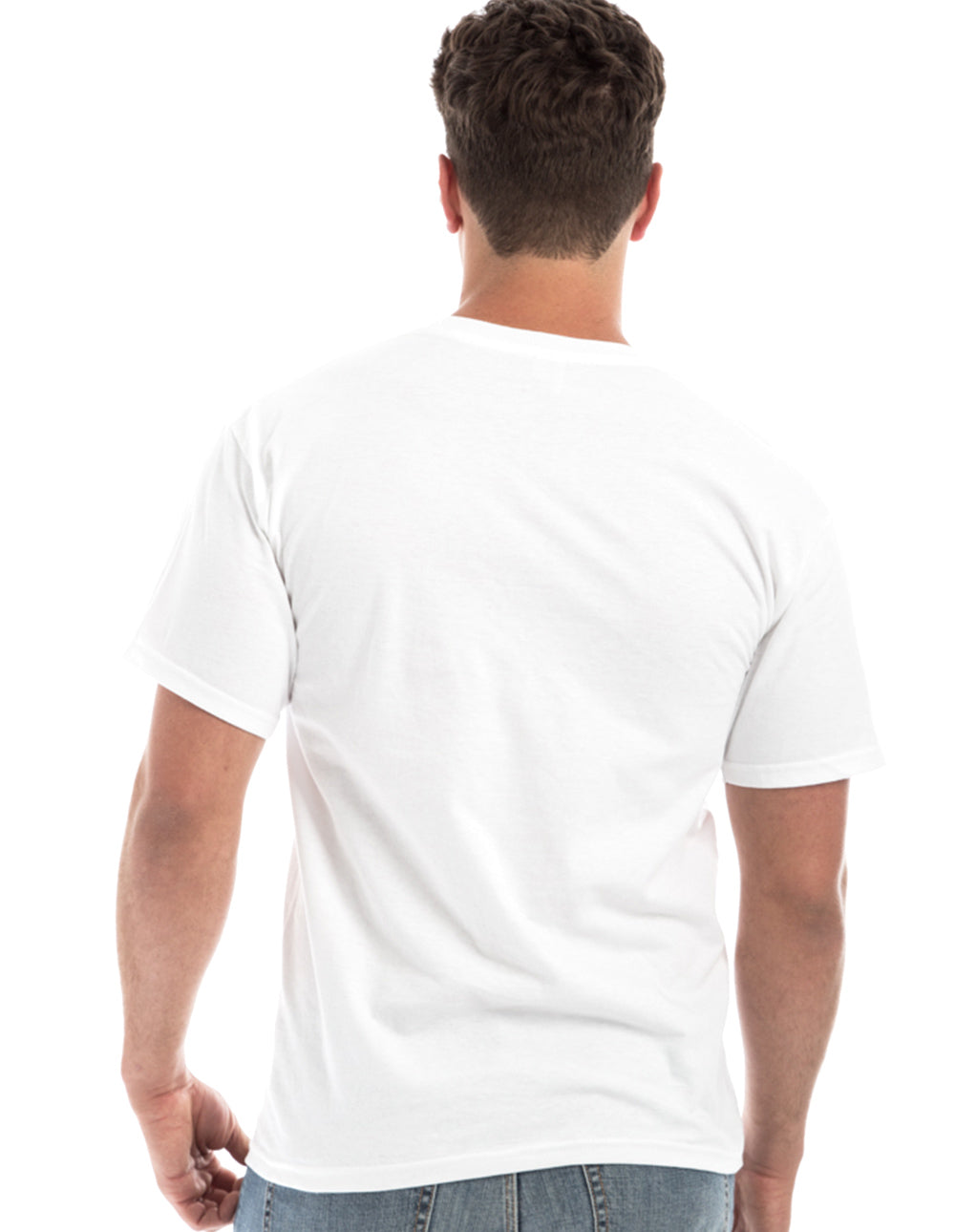 Camiseta retro de cuello redondo hilada en anillo 2100