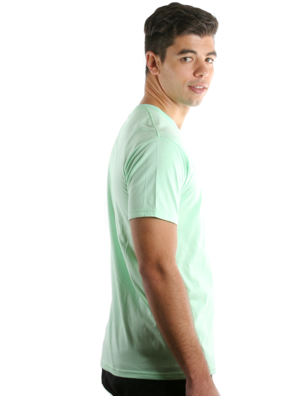 Camiseta retro de cuello redondo hilada en anillo 2100