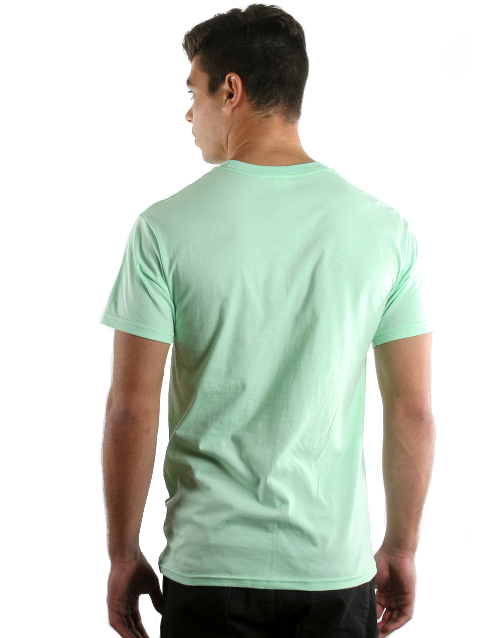 Camiseta retro de cuello redondo hilada en anillo 2100