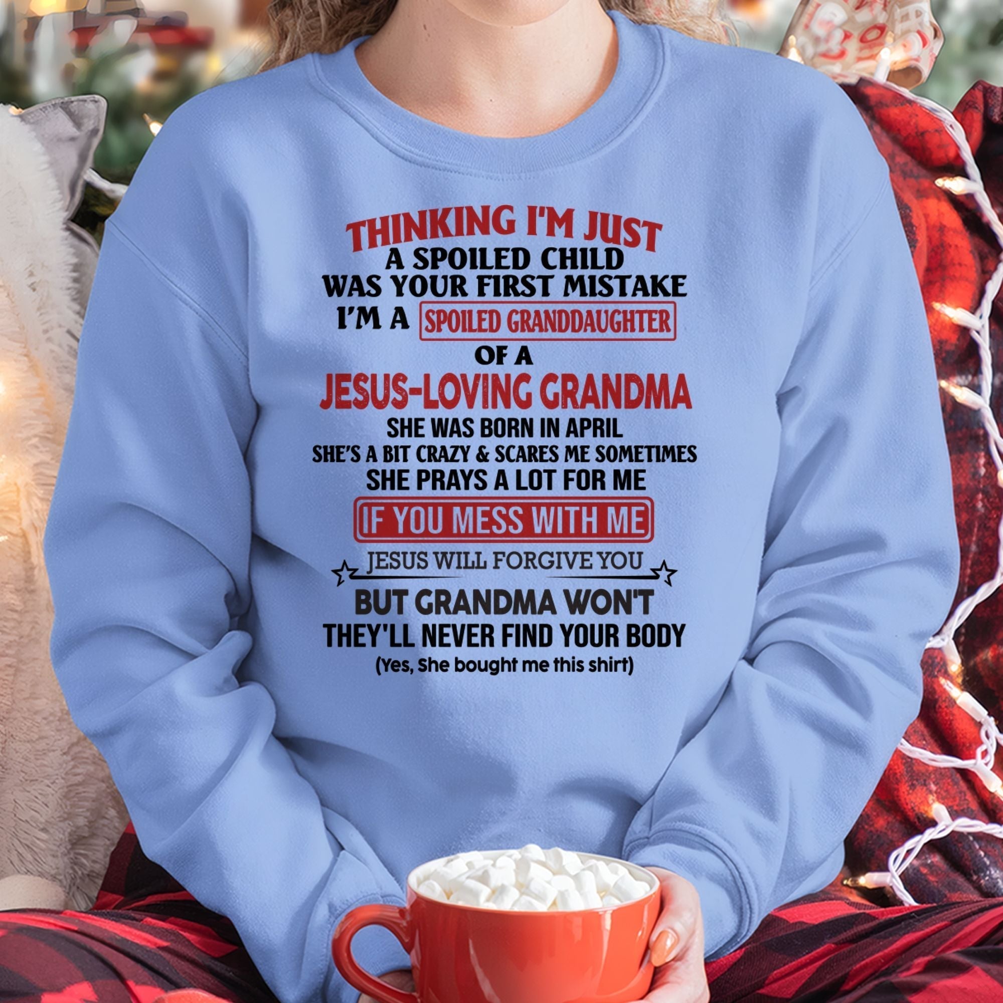 Camiseta de Niña Cristiana – Consentida por la Abuela Edición de Abril – De Abuela a Nieta NGHL04 (SKU07-181-04)