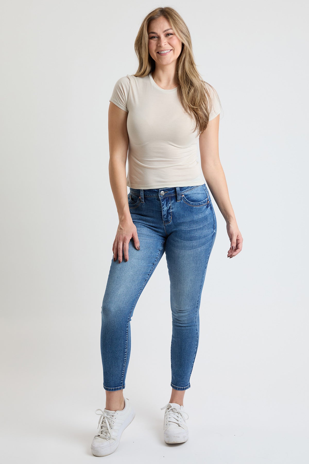 Vaqueros ajustados de tiro alto Curve Confidence para mujer