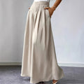 Women's High-Waist Pleated Wide-Leg Pants – Relaxed Bohemian Linen