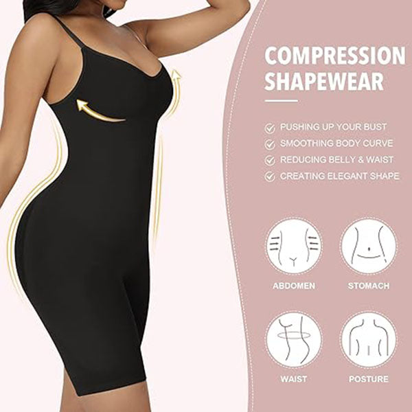 Everyday Cami Shaper Bodysuit – Tummy Control Booty Lift Open-Crotch Shapewear for Women
